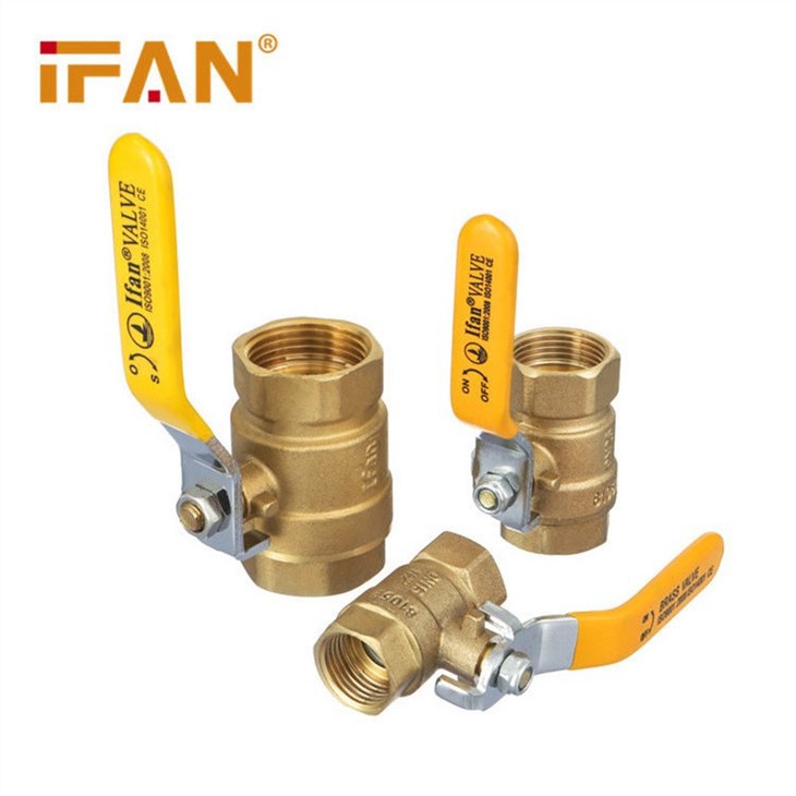 Yellow Forged Brass Gas Valve